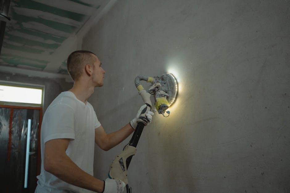 Imagen sobre albañil trabajando